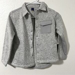 Old Navy Sweater-Fleece Hybrid Shacket for Boys Size Small (6-7) Snap Button NWT